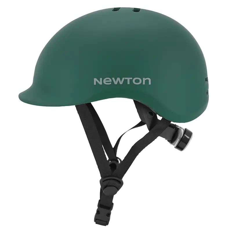 Casque vélo adulte NEWTON urbain vert mat in-mold avec visière et éclairage intégré 55-58 cm 4