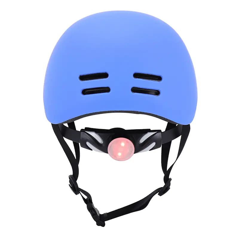 Casque vélo adulte Newton urbain bleu mat avec visière et éclairage intégré 58-61 cm 6