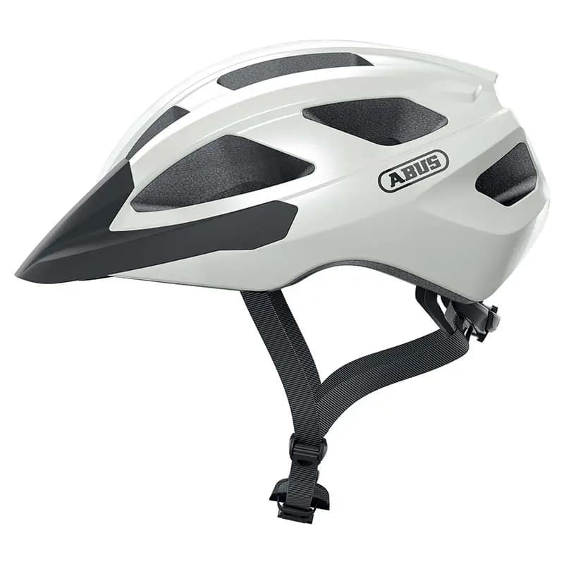 Casque vélo adulte Abus Macator blanc perle taille M (52-58 cm) réglage molette