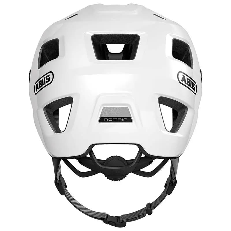 Casque velo adulte Abus VTT motrip blanc brillant taille s (51-55M) reglage molette 3