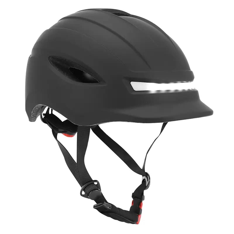 Casque vélo-trottinette adulte urbain Sélection P2R CP02 noir éclairage intégré clignotant taille L