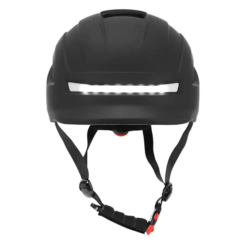 Casque vélo-trottinette adulte urbain Sélection P2R CP02 noir éclairage intégré clignotant taille L 2