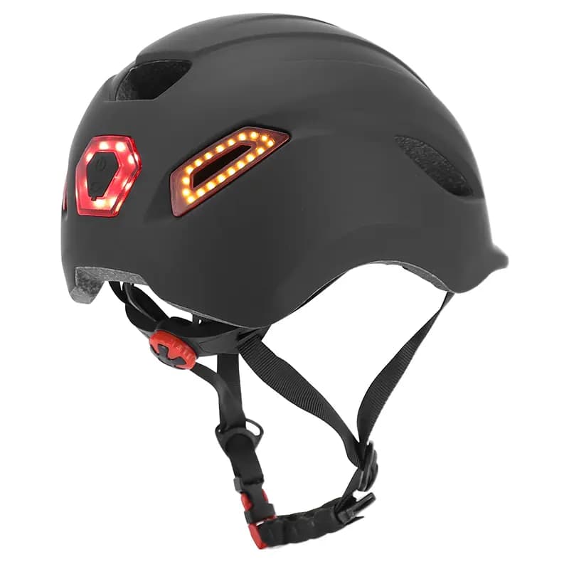 Casque vélo-trottinette adulte urbain Sélection P2R CP02 noir éclairage intégré clignotant taille L 7
