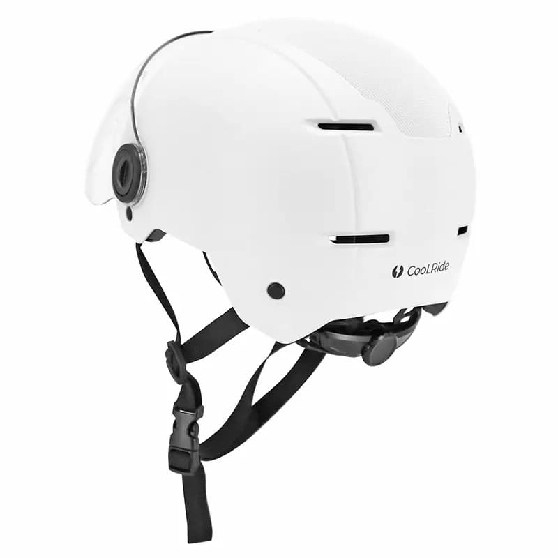 Casque vélo adulte urbain Sélection P2R blanc avec visière 55-58 cm 5