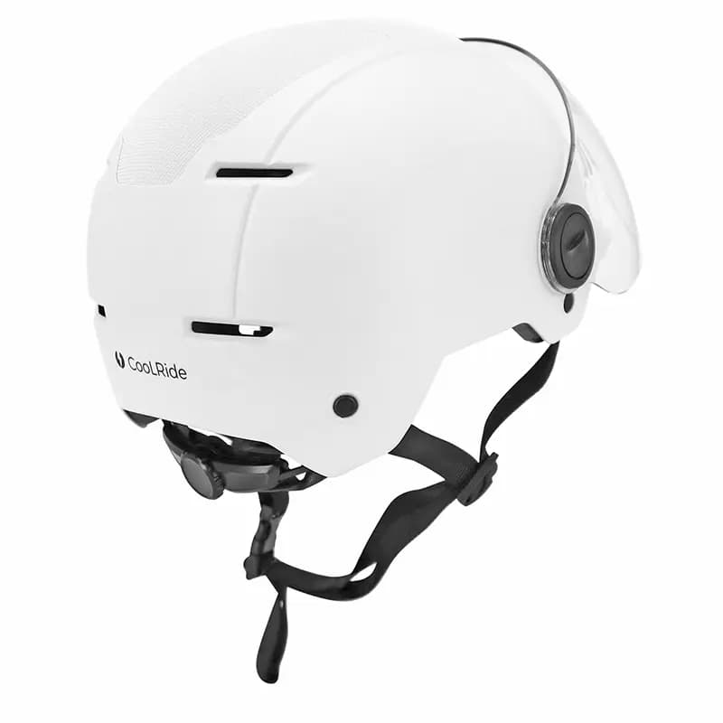 Casque vélo adulte urbain Sélection P2R blanc avec visière 55-58 cm 7