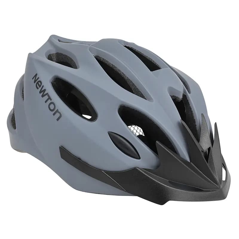 Casque vélo adulte Newton route-VTT sport gris in-mold fermeture Fidlock taille 55-58 avec visière