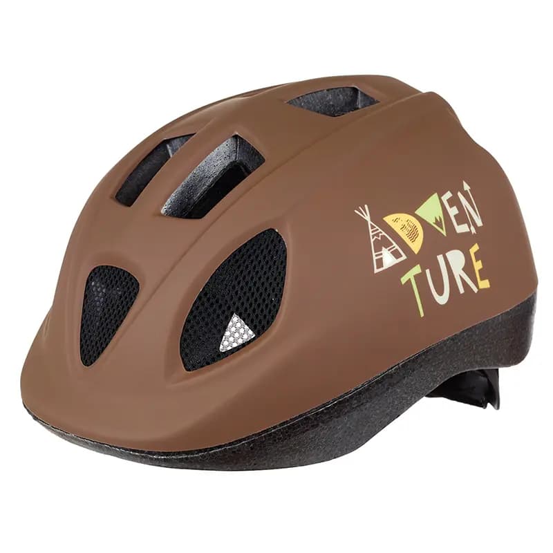 Casque vélo enfant Polisport Adventure marron 48-52 cm avec molette