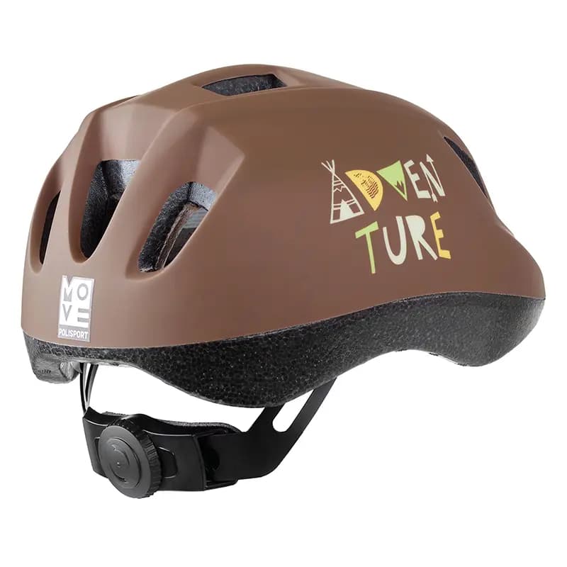 Casque vélo enfant Polisport Adventure marron 48-52 cm avec molette 4