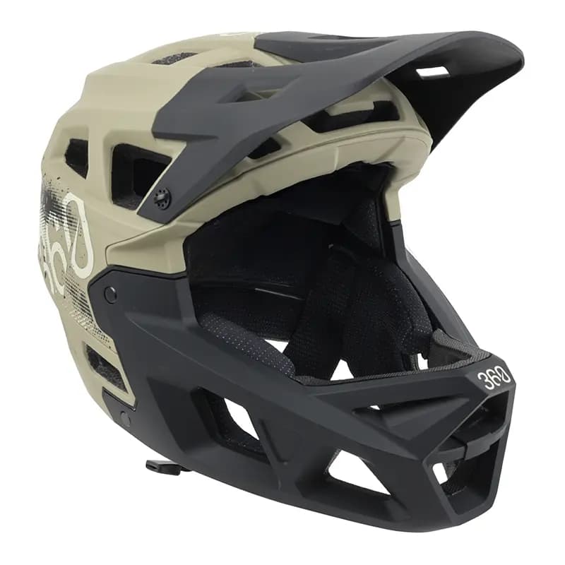 Casque vélo intégral descente Sélection P2R 360 vert militaire taille L (59-61 cm)